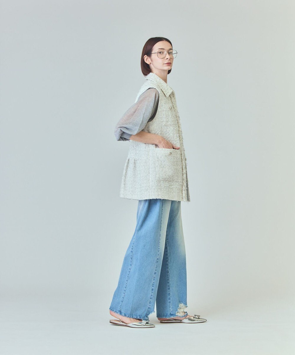 GRACE CONTINENTAL ツイードカバーオールジレ 