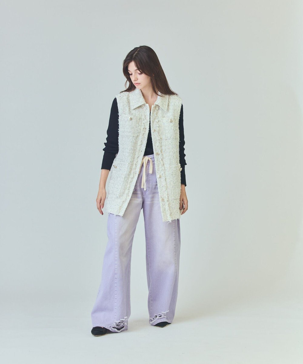 GRACE CONTINENTAL ツイードカバーオールジレ 