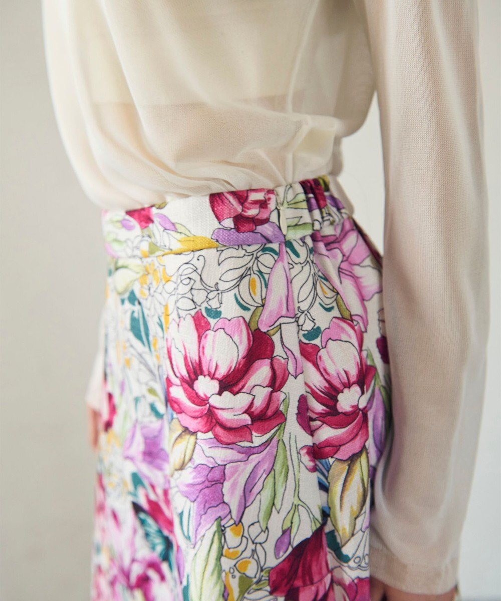 GRACE CONTINENTAL フラワーガーデンプリントスカート 