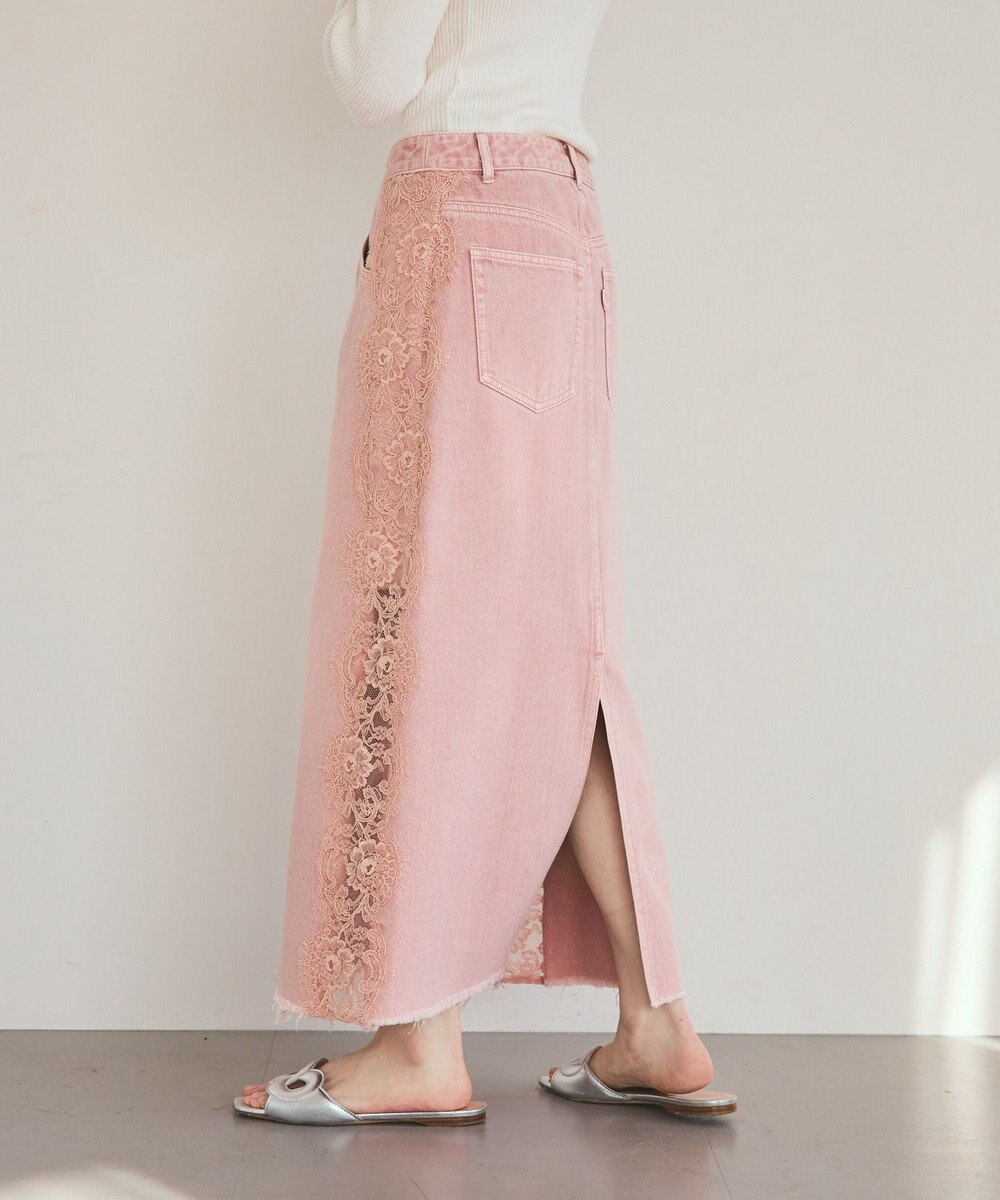 GRACE CONTINENTAL サイドレースデニムスカート 