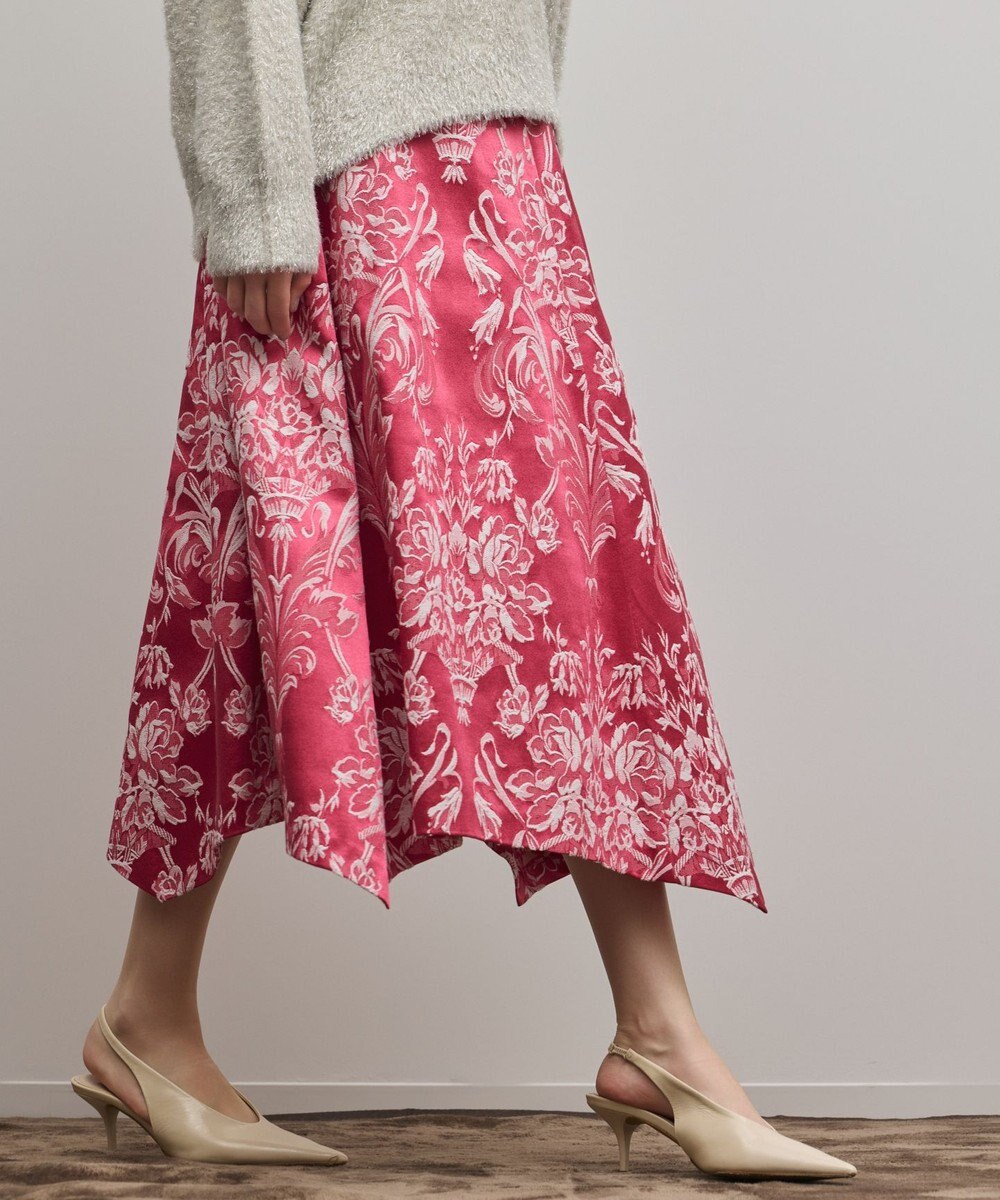 GRACE CONTINENTAL オーナメントジャガードハンカチヘムスカート 