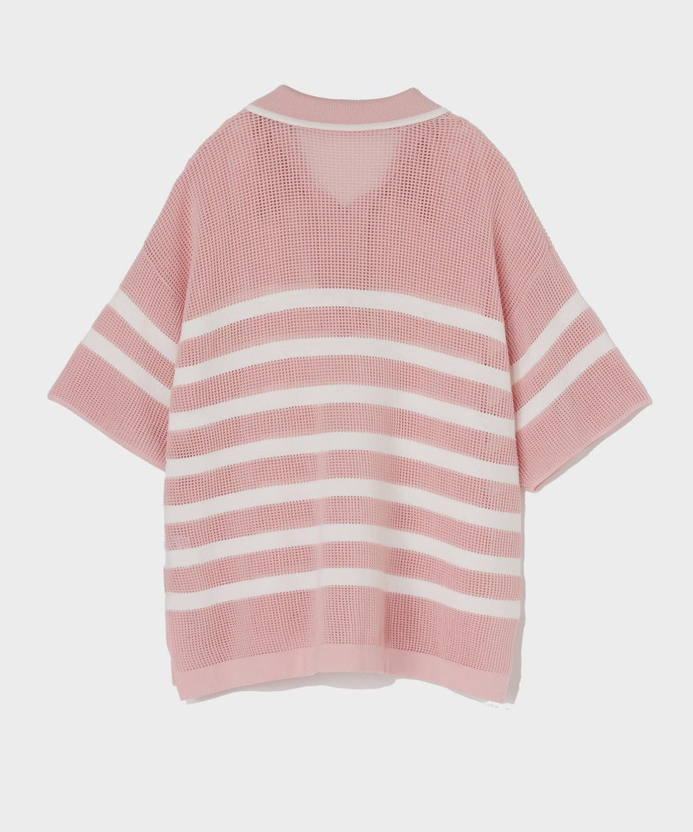 GRACE CONTINENTAL ワッフルボーダートップ