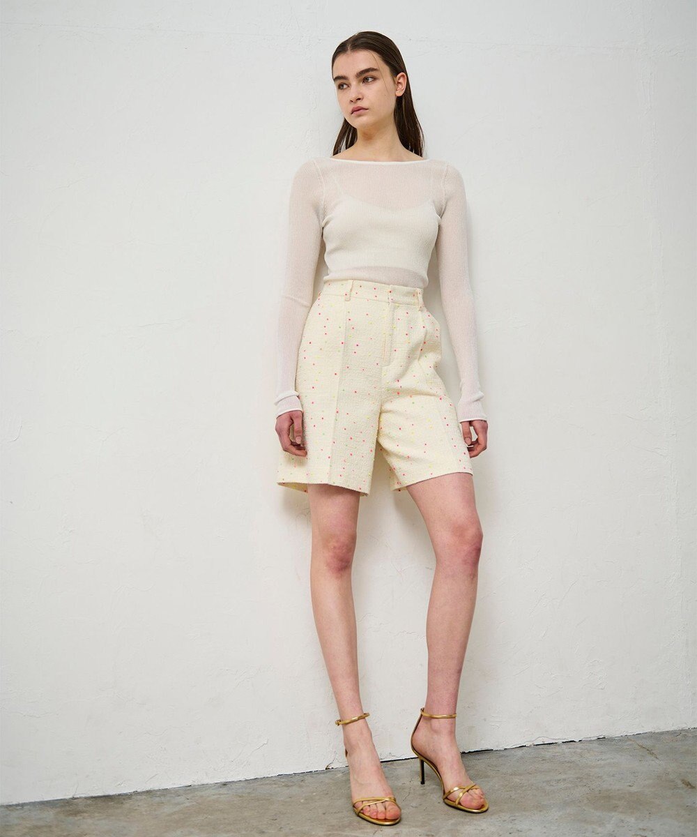 GRACE CONTINENTAL ネオンドットジャガードパンツ 