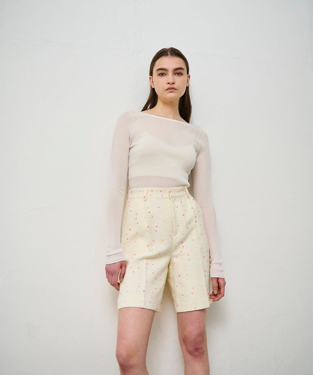 GRACE CONTINENTAL ネオンドットジャガードパンツ