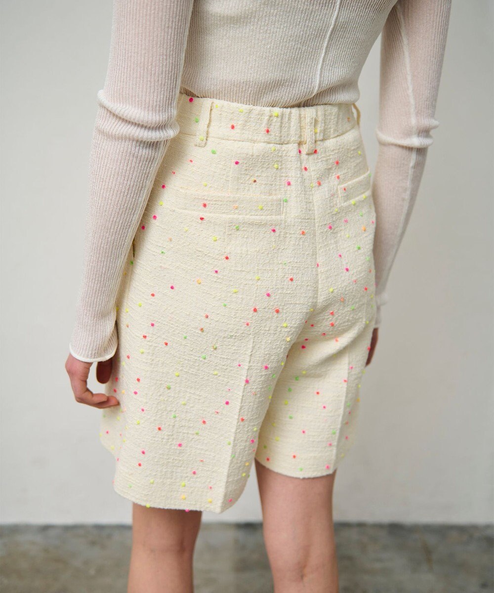 GRACE CONTINENTAL ネオンドットジャガードパンツ 