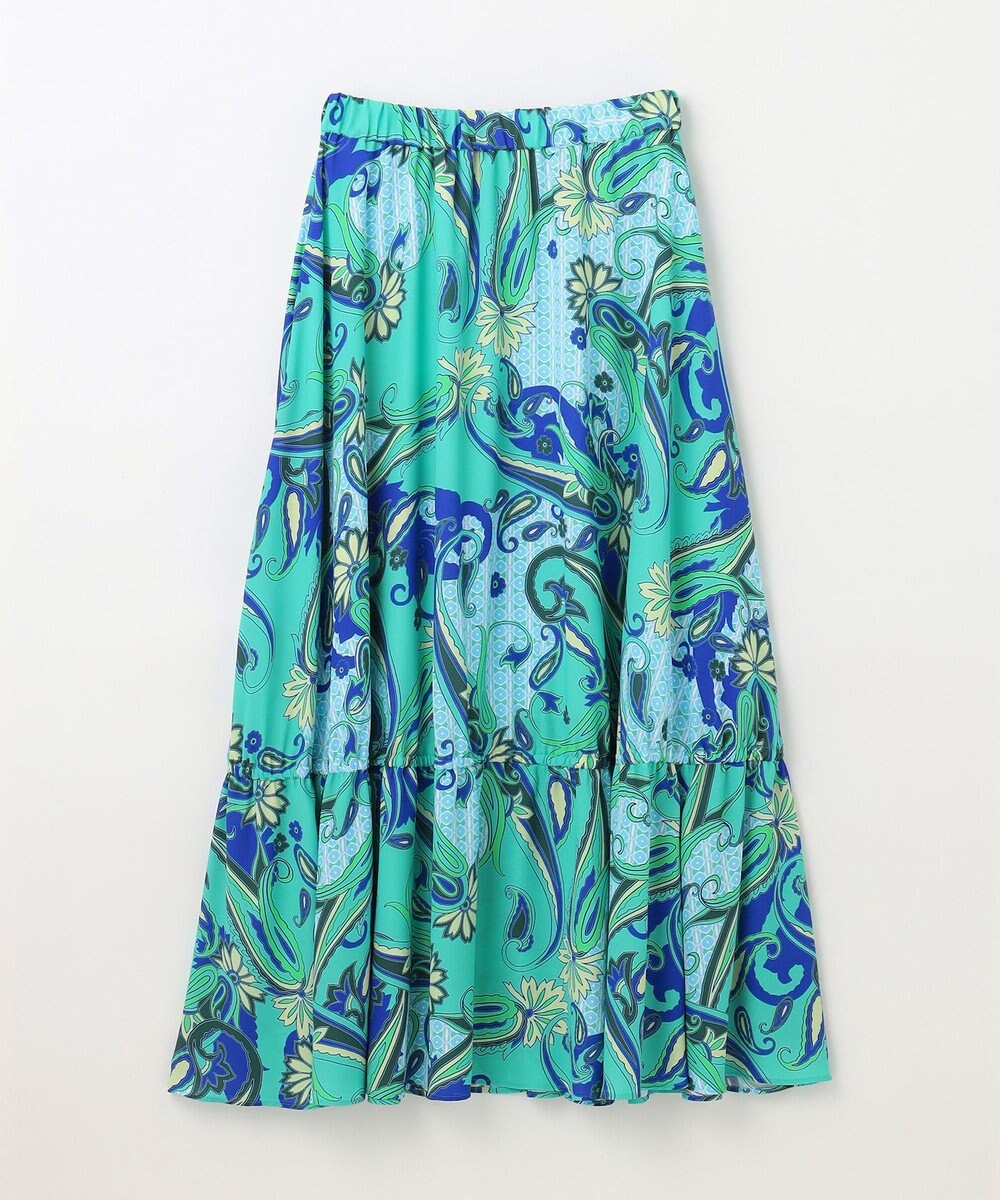 GRACE CONTINENTAL ペイズリープリントギャザスカート 