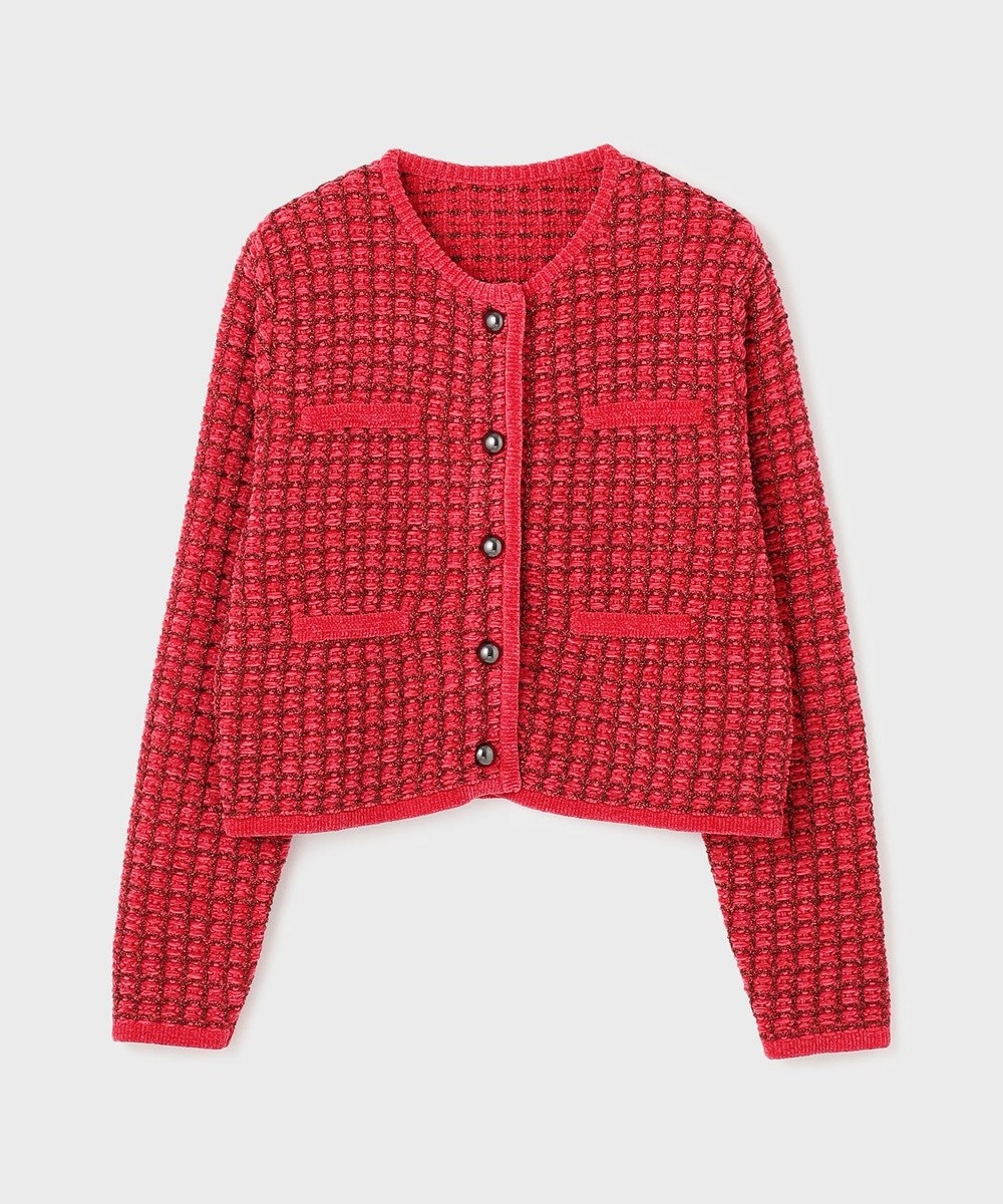 GRACE CONTINENTAL ツイードニットカーディガン