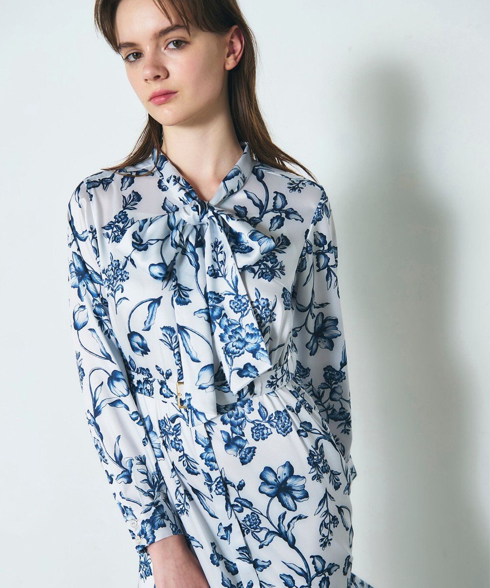 GRACE CONTINENTAL オリエンタルフラワープリントワンピース