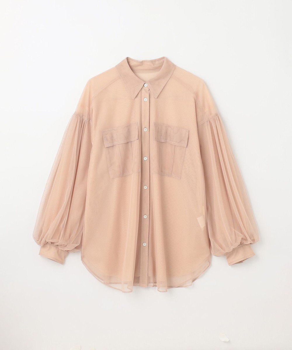 GRACE CONTINENTAL チュールレイヤードシャツ 