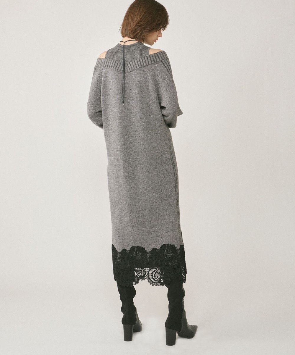 GRACE CONTINENTAL レイヤードレースニットワンピース