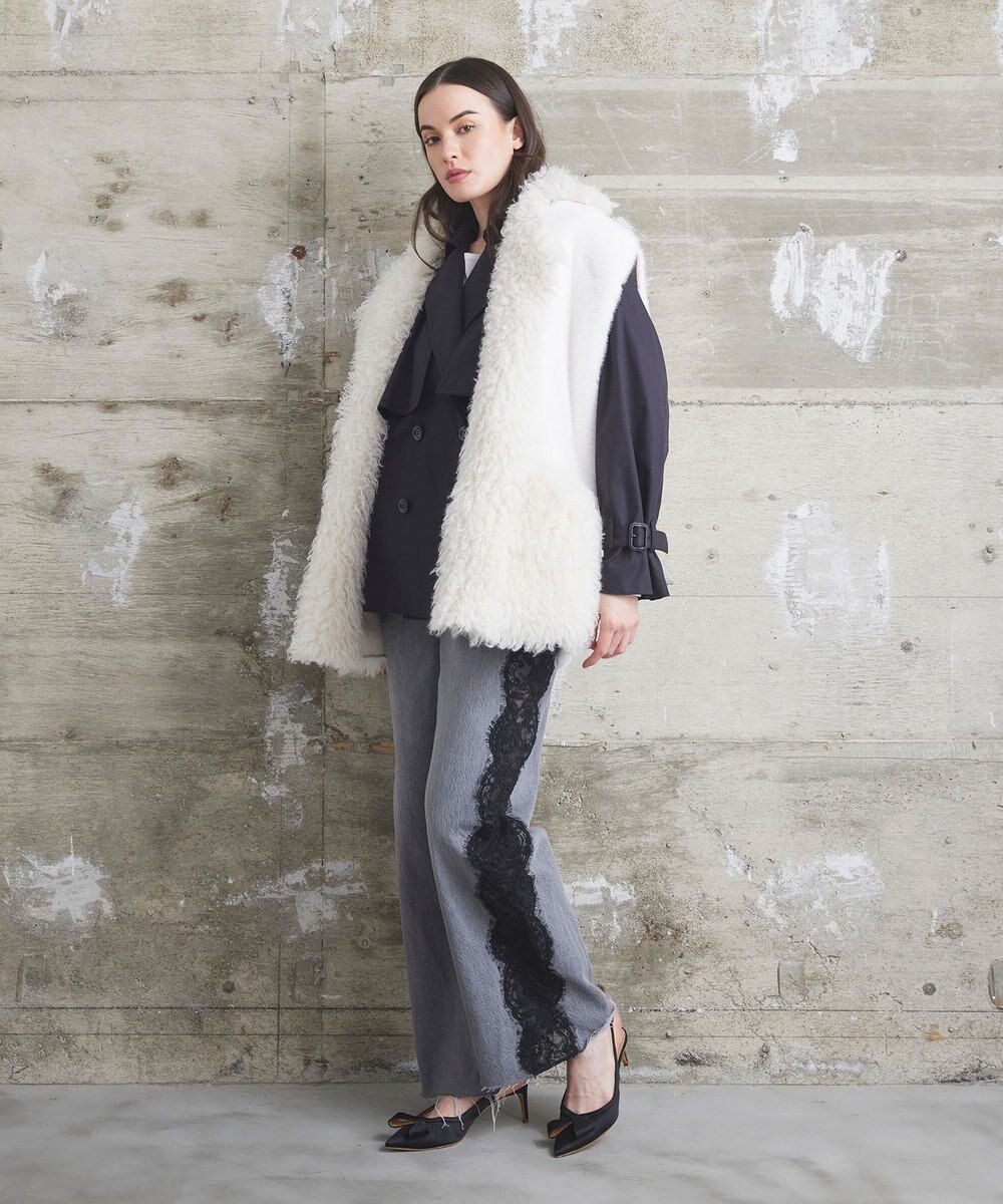 GRACE CONTINENTAL 【LOU ANDREA】フェイクポケットジレ 