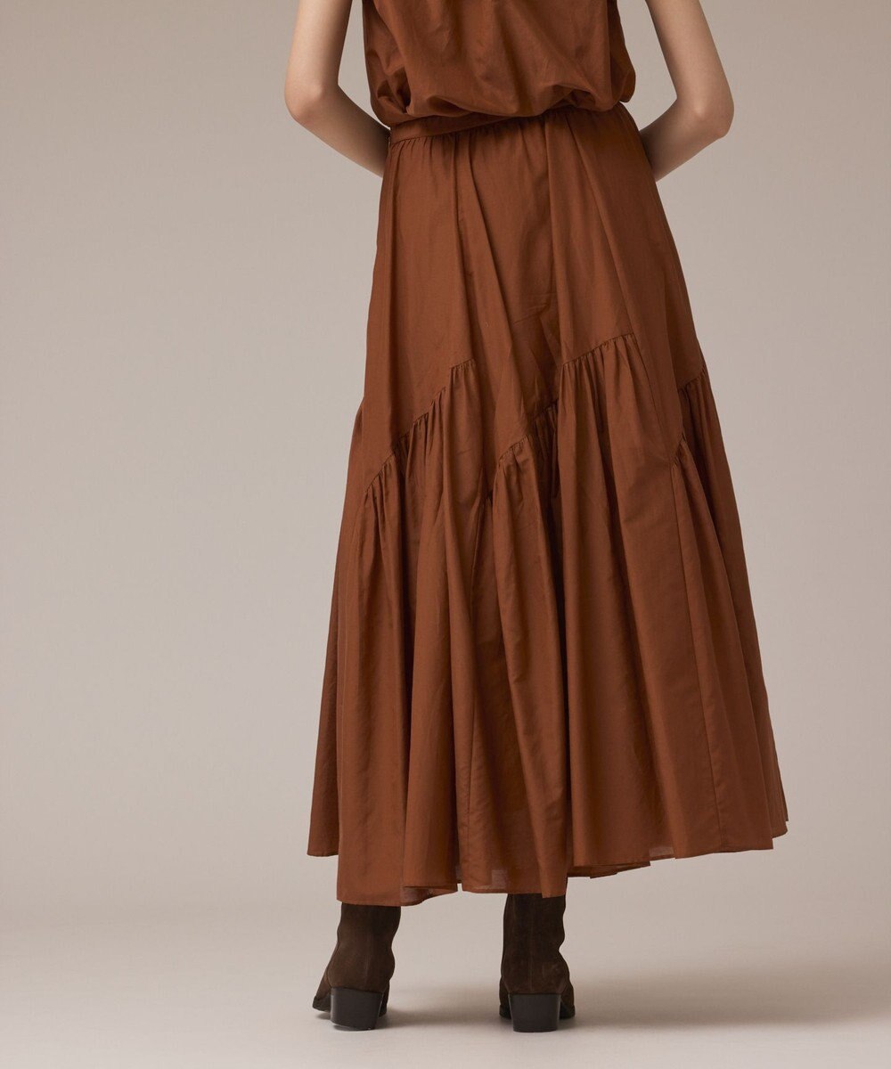 GRACE CONTINENTAL コットンシルクティアードスカート 