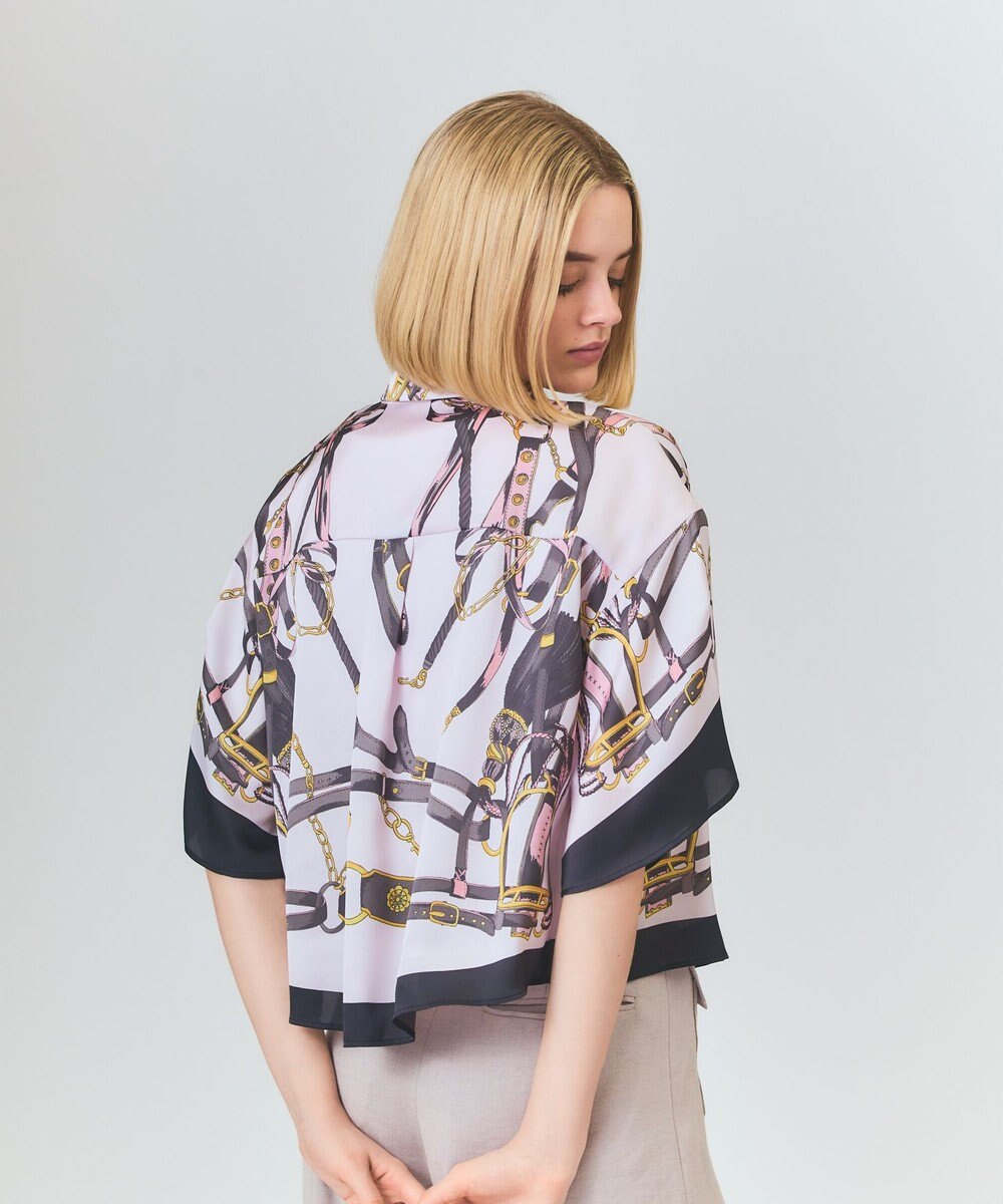 GRACE CONTINENTAL マリンスカーフプリントシャツ