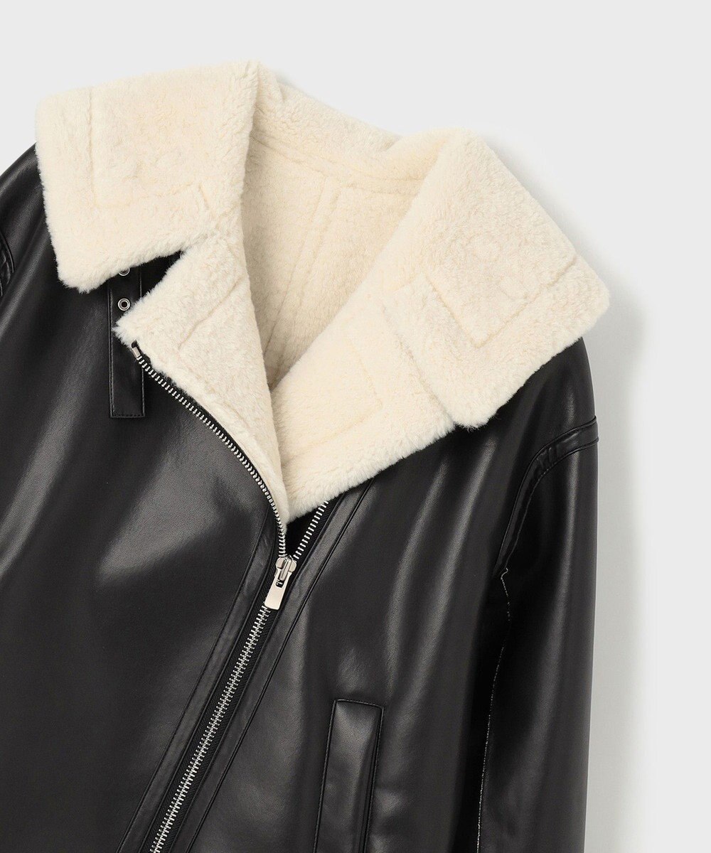 GRACE CONTINENTAL フェイクムートンフライトジャケット 