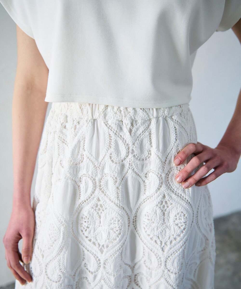 GRACE CONTINENTAL エンブロイダリーロングスカート 