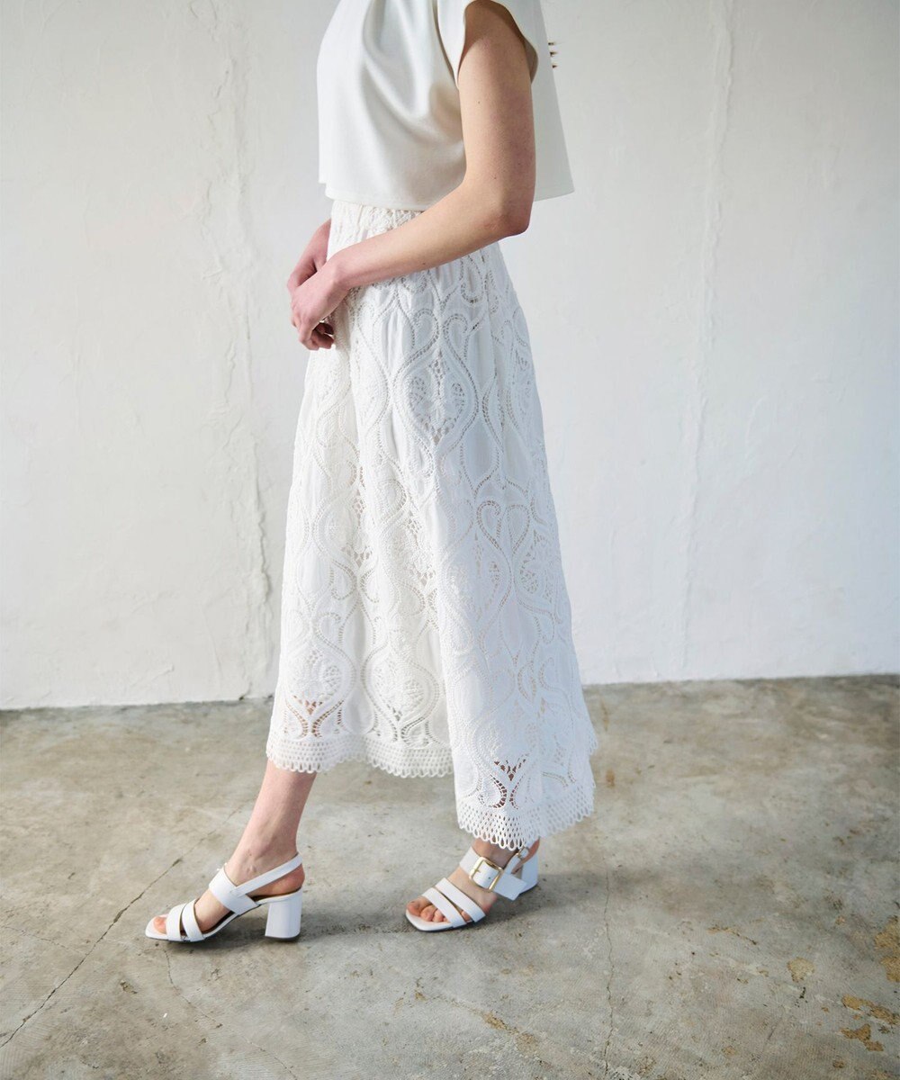 GRACE CONTINENTAL エンブロイダリーロングスカート 