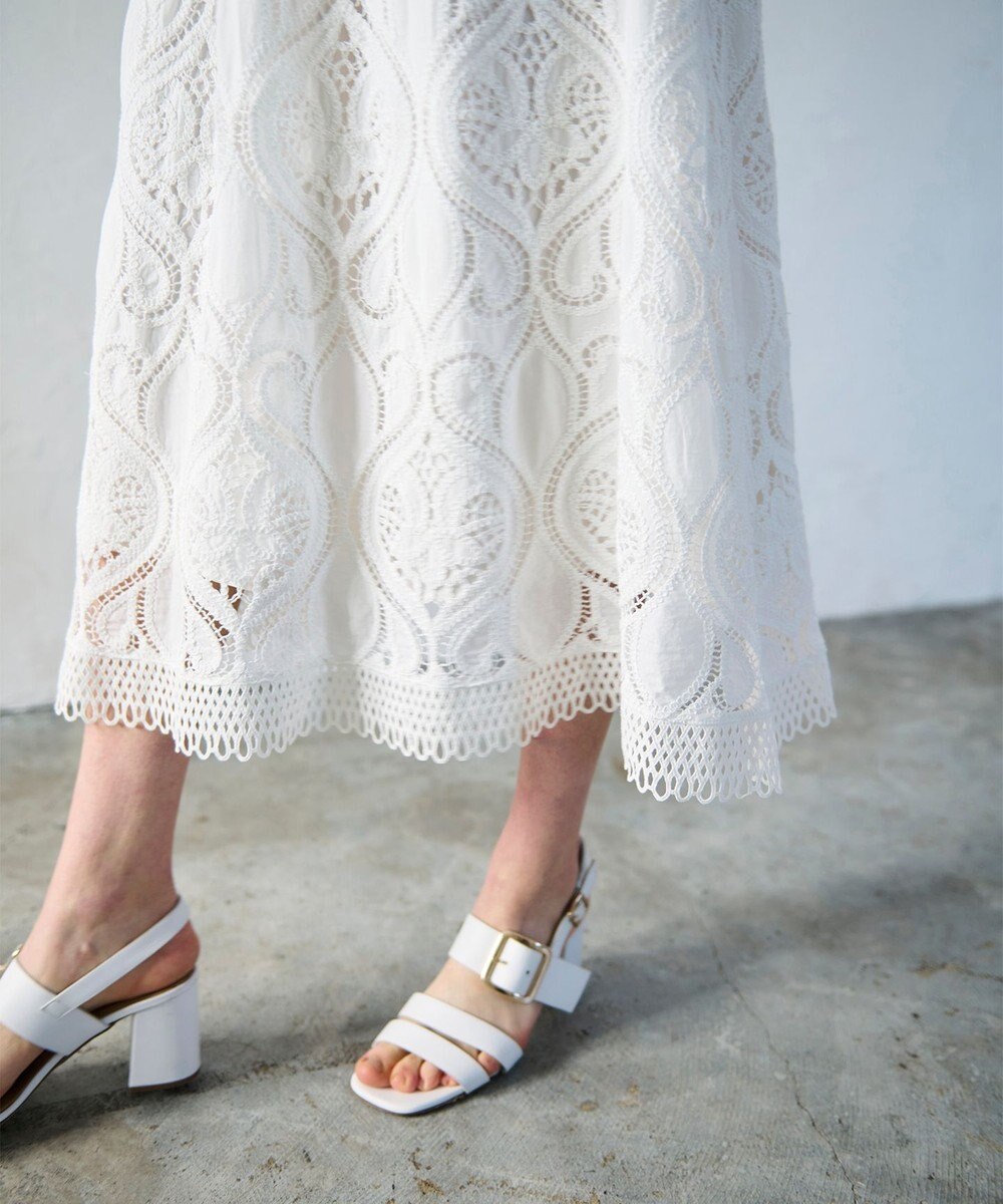 GRACE CONTINENTAL エンブロイダリーロングスカート 