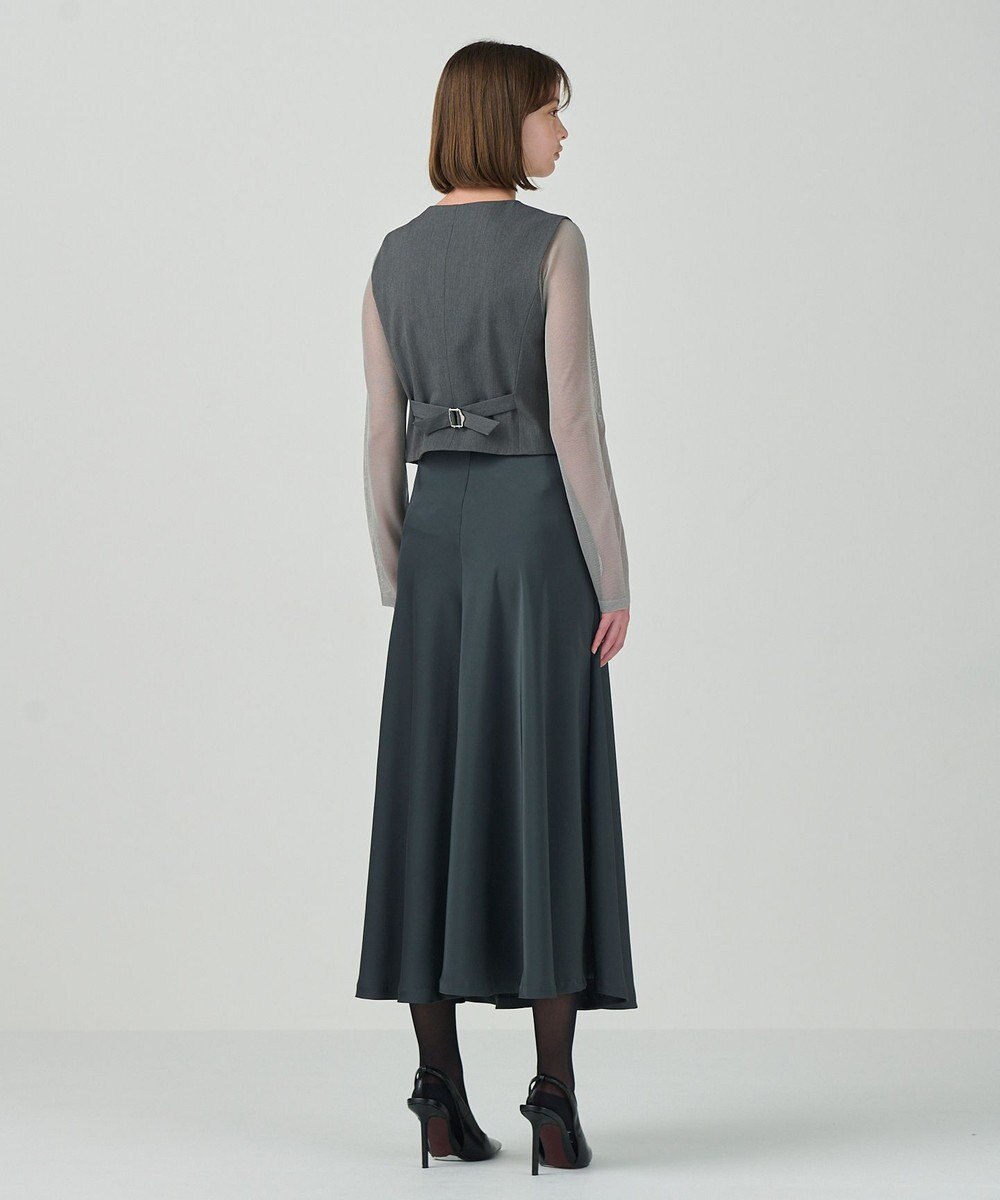 GRACE CONTINENTAL サテンコンビジレワンピース 