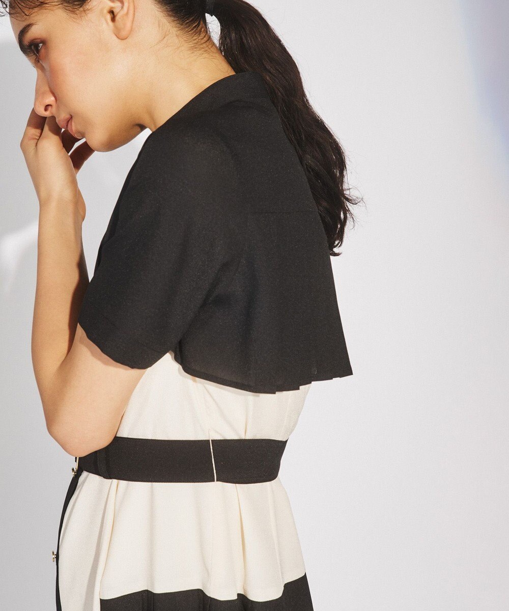 GRACE CONTINENTAL プリーツ配色ワンピース 