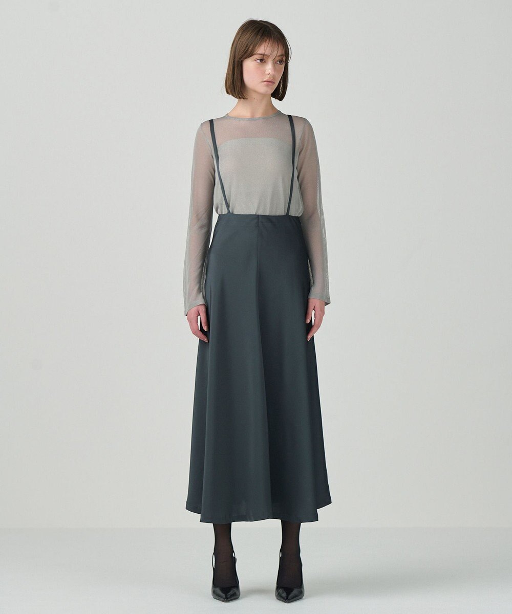 GRACE CONTINENTAL サテンコンビジレワンピース 