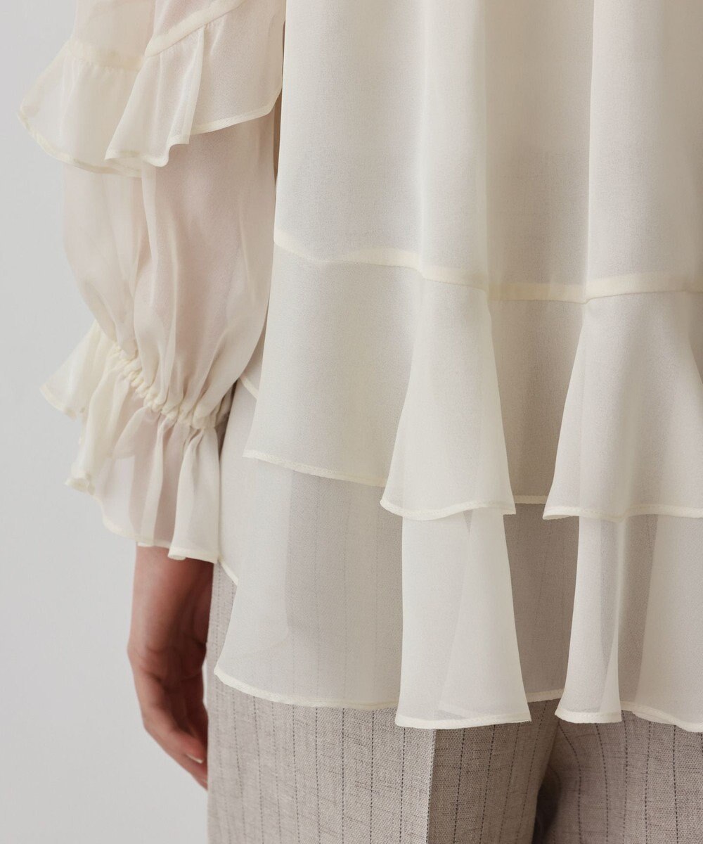 GRACE CONTINENTAL シフォンフレアブラウス 