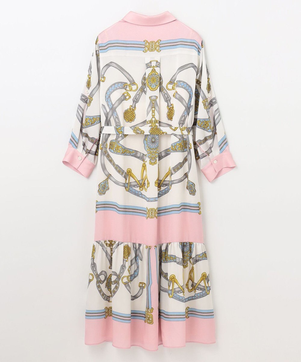 GRACE CONTINENTAL スカーフプリントシャツドレス 