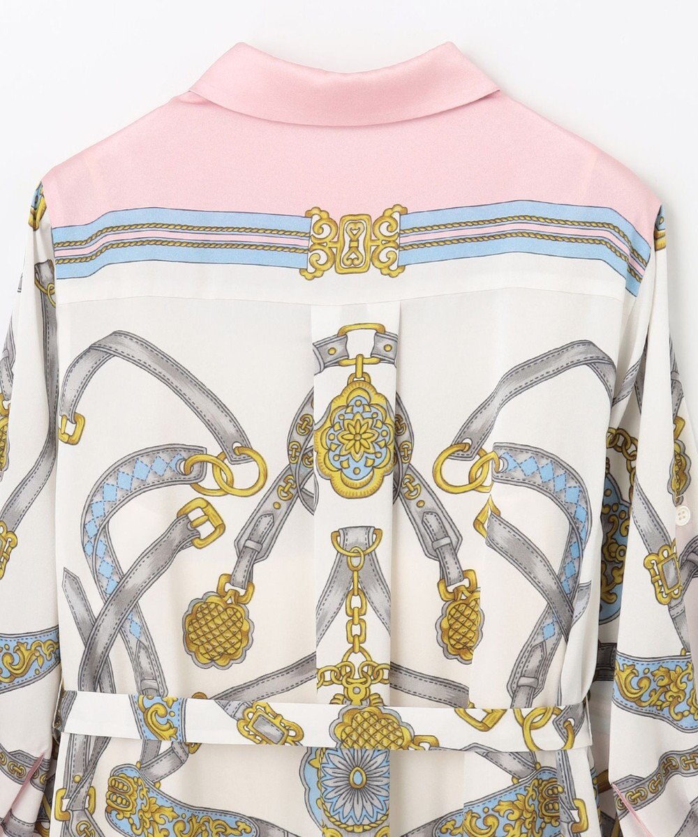 GRACE CONTINENTAL スカーフプリントシャツドレス 