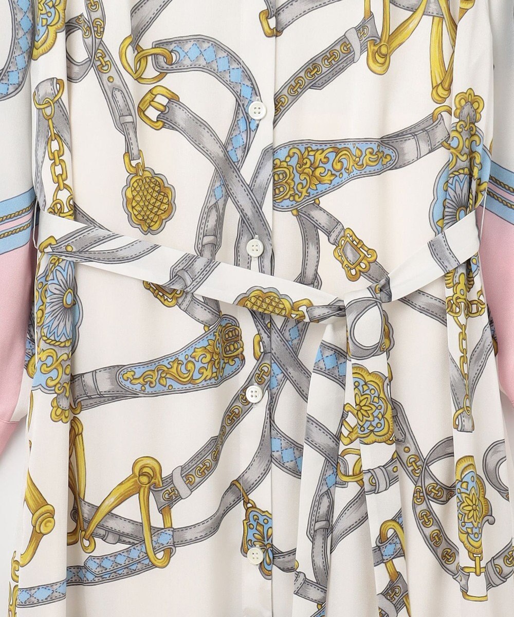 GRACE CONTINENTAL スカーフプリントシャツドレス 