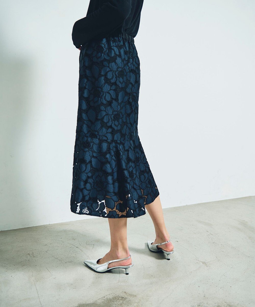 GRACE CONTINENTAL ローズレーススカート 