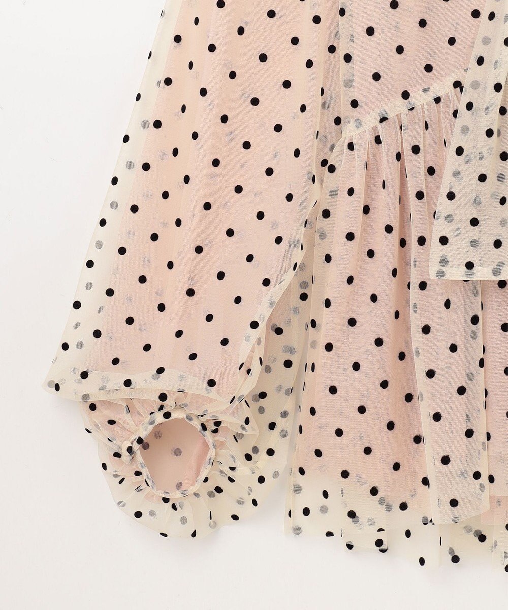 GRACE CONTINENTAL ドットフロッキーチュールトップ 