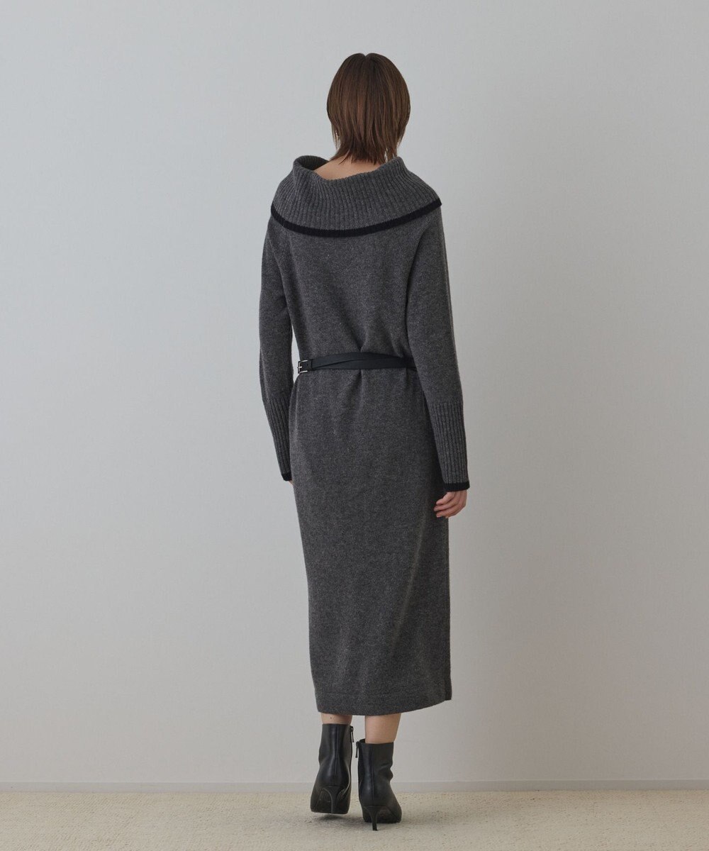 GRACE CONTINENTAL バイカラーオフショルニットワンピース 