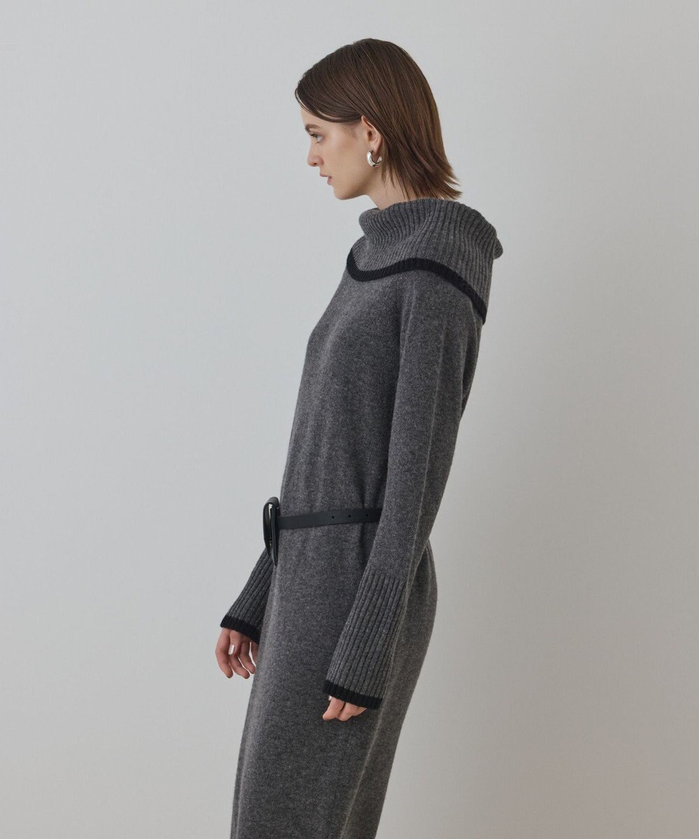 GRACE CONTINENTAL バイカラーオフショルニットワンピース 