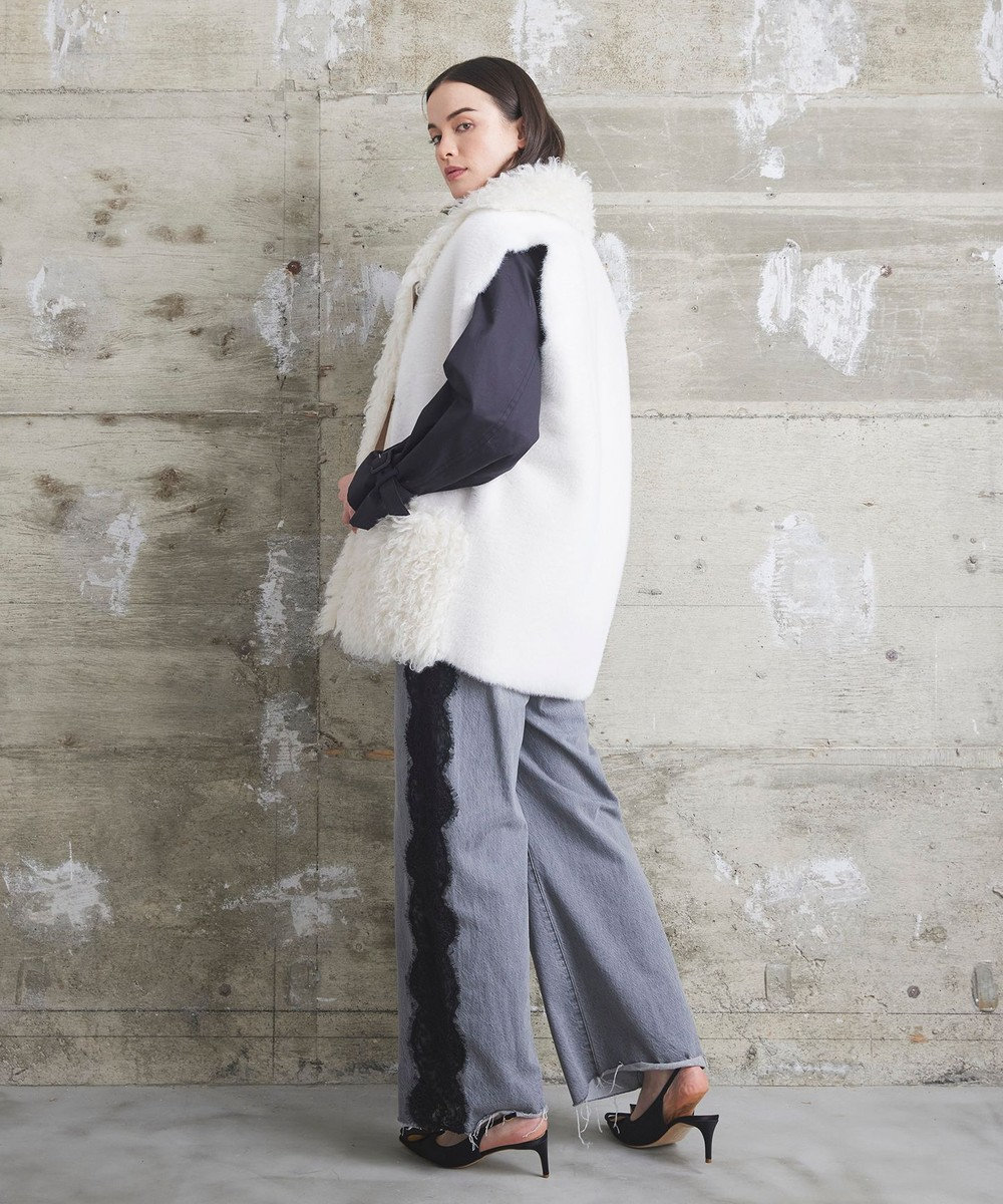 GRACE CONTINENTAL 【LOU ANDREA】フェイクポケットジレ