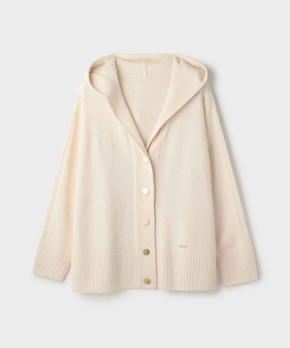 GRACE CONTINENTAL ウールフードニットカーディガン 