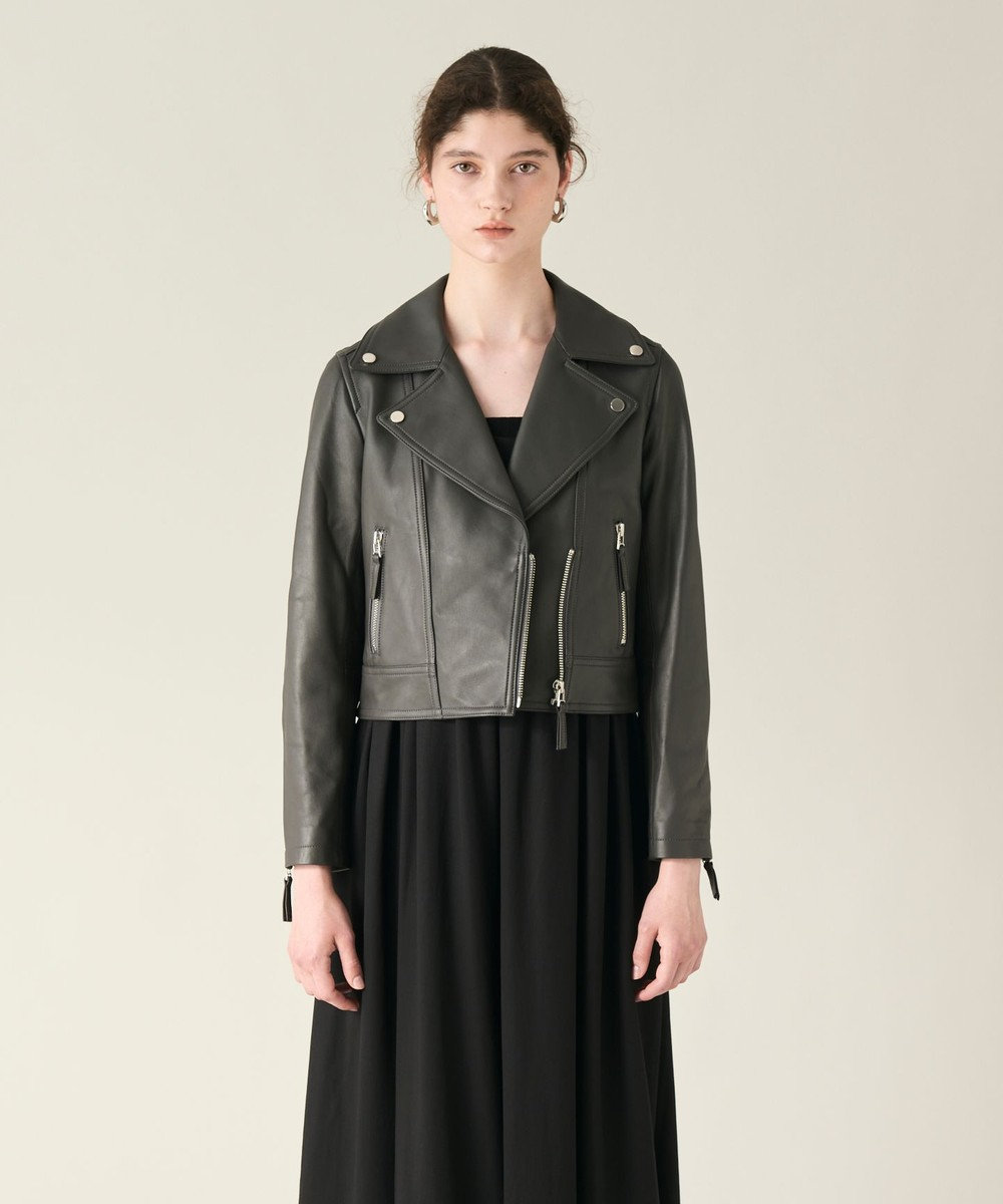 GRACE CONTINENTAL ラムレザーライダースジャケット