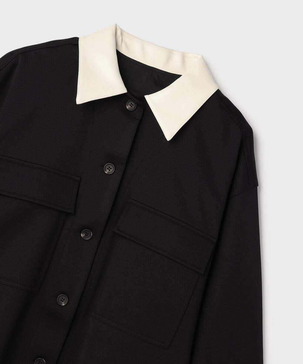 GRACE CONTINENTAL レザーカットシャツ 