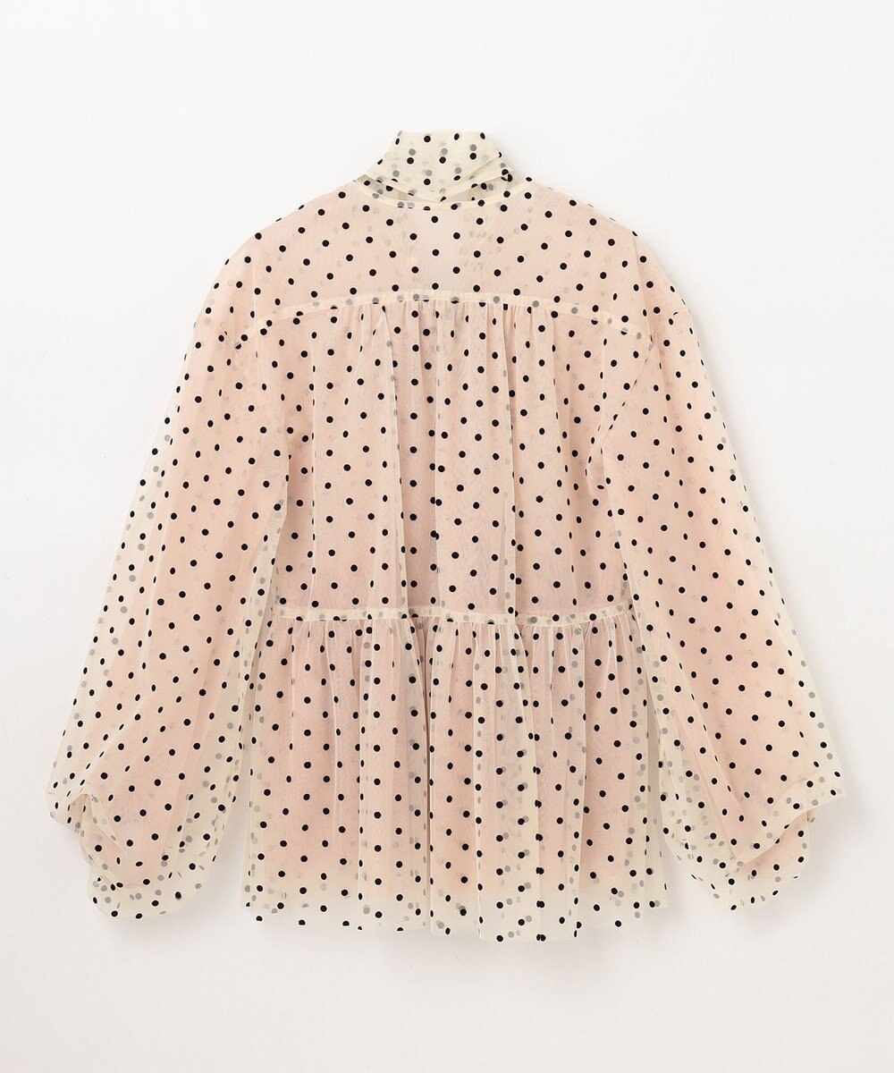 GRACE CONTINENTAL ドットフロッキーチュールトップ 