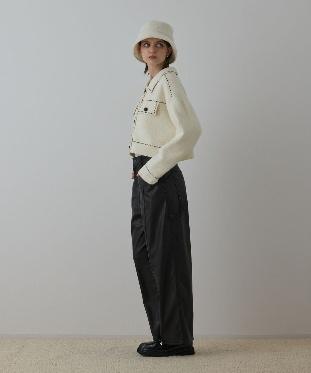 GRACE CONTINENTAL ステッチニットジャケット