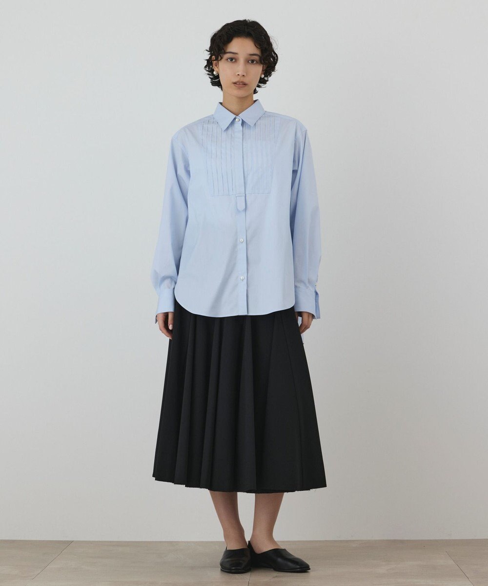 GRACE CONTINENTAL ピンタックドレスシャツ 