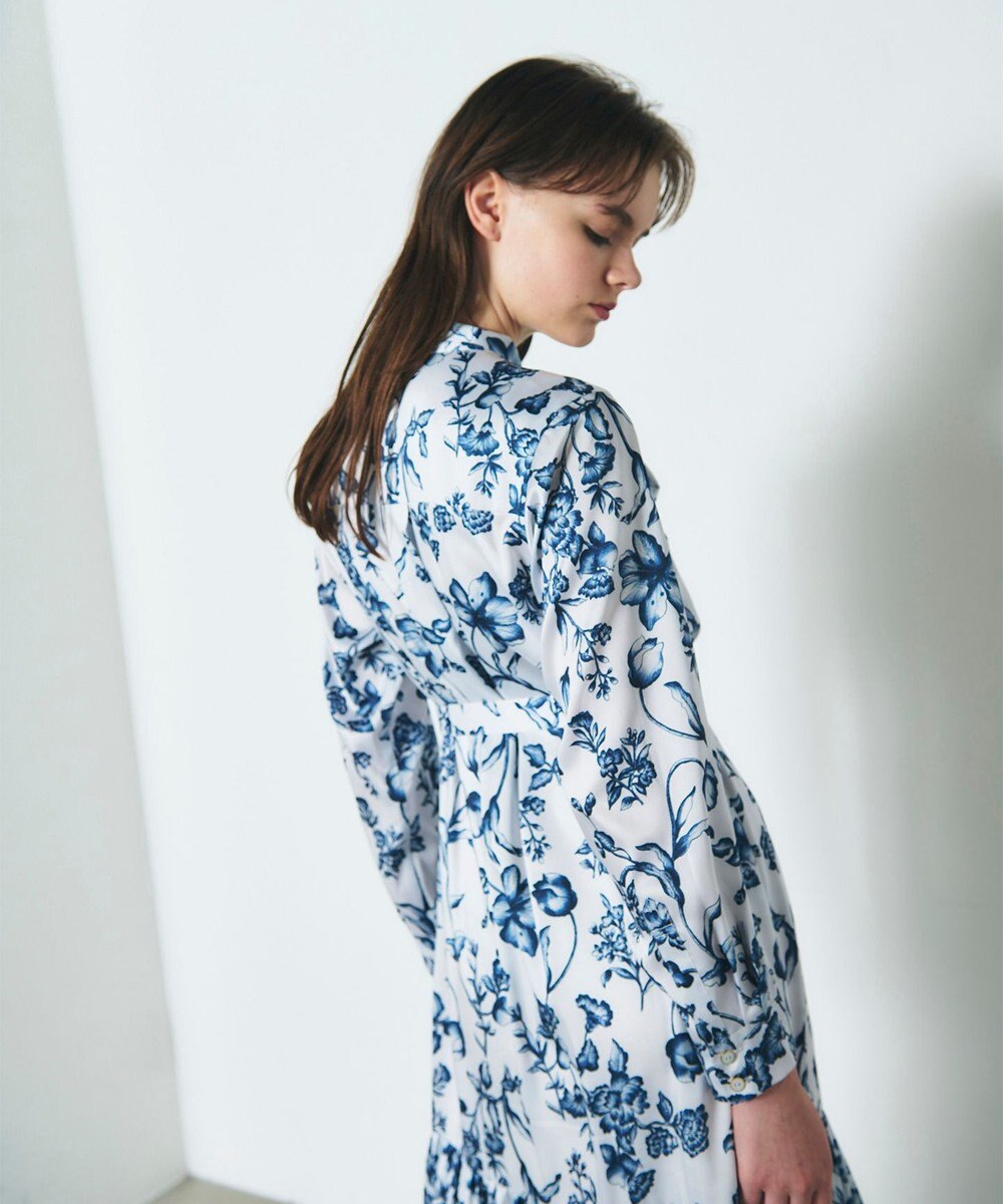 GRACE CONTINENTAL オリエンタルフラワープリントワンピース 