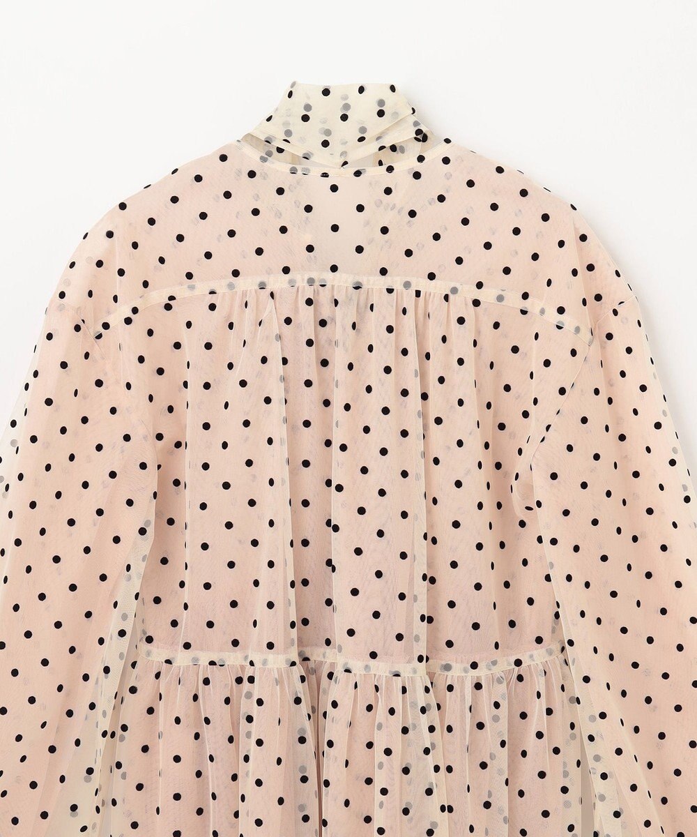 GRACE CONTINENTAL ドットフロッキーチュールトップ 