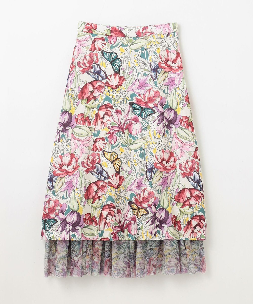 GRACE CONTINENTAL フラワーガーデンプリントスカート 