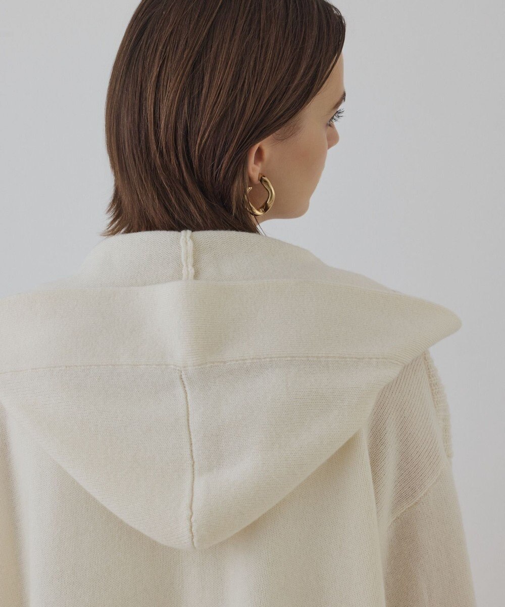 GRACE CONTINENTAL ウールフードニットカーディガン 