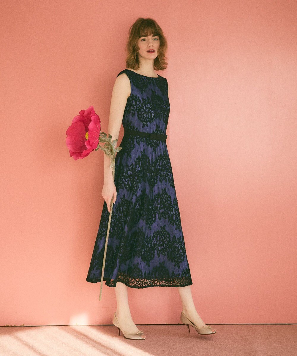 GRACE CONTINENTAL レースボーダードレス 