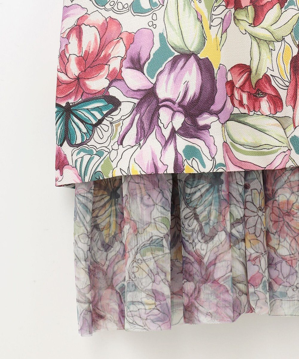 GRACE CONTINENTAL フラワーガーデンプリントスカート 