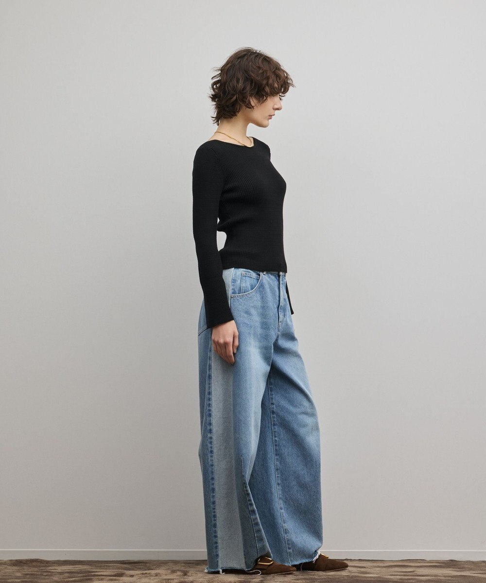 GRACE CONTINENTAL アイレットリブニットトップ 