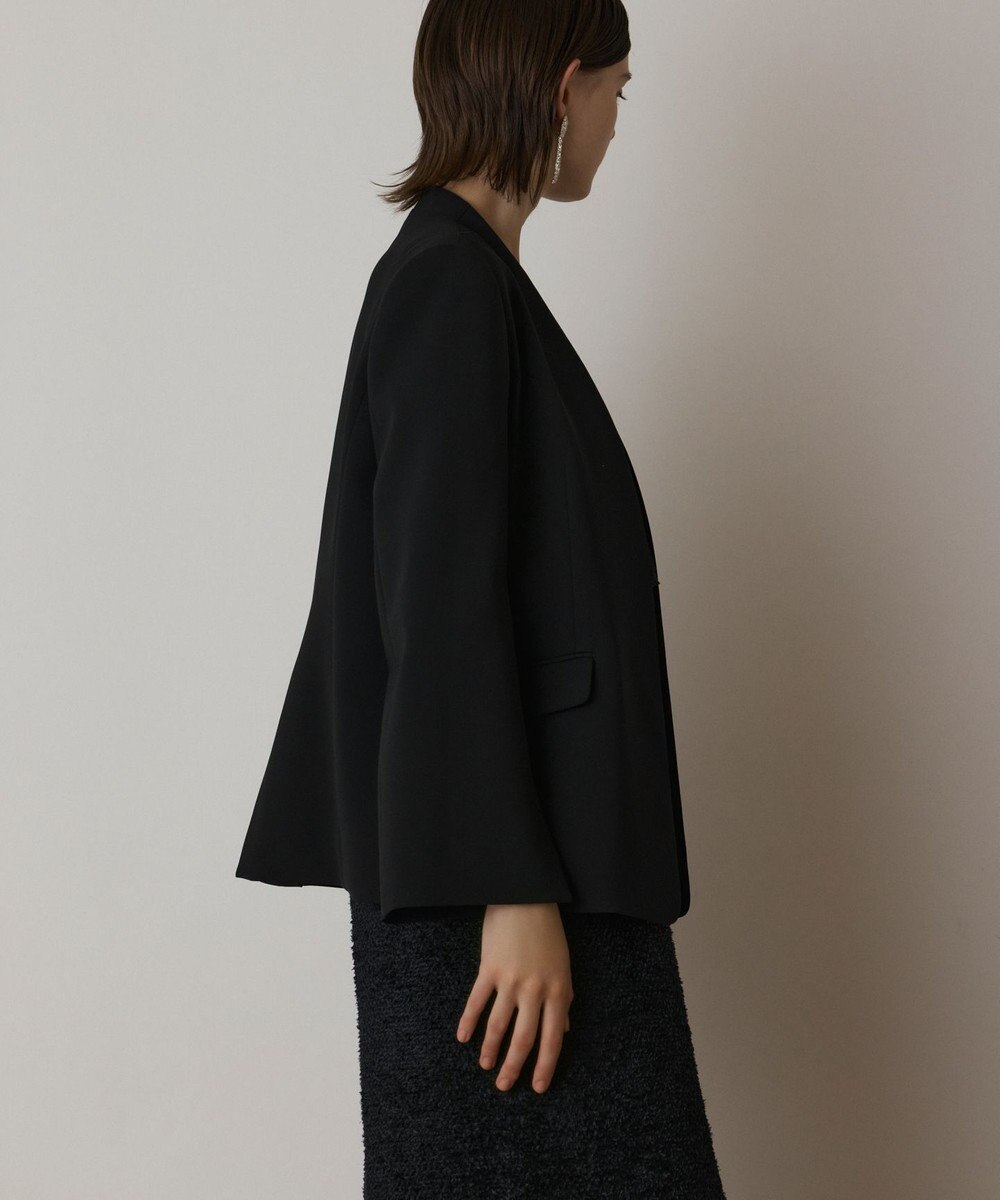 GRACE CONTINENTAL ダブルクロスノーカラージャケット 