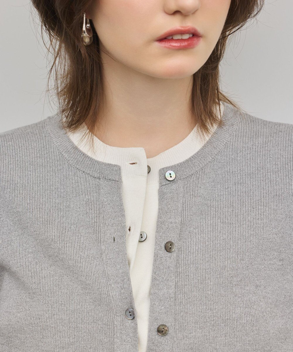 GRACE CONTINENTAL レイヤード風ニットカーディガン 