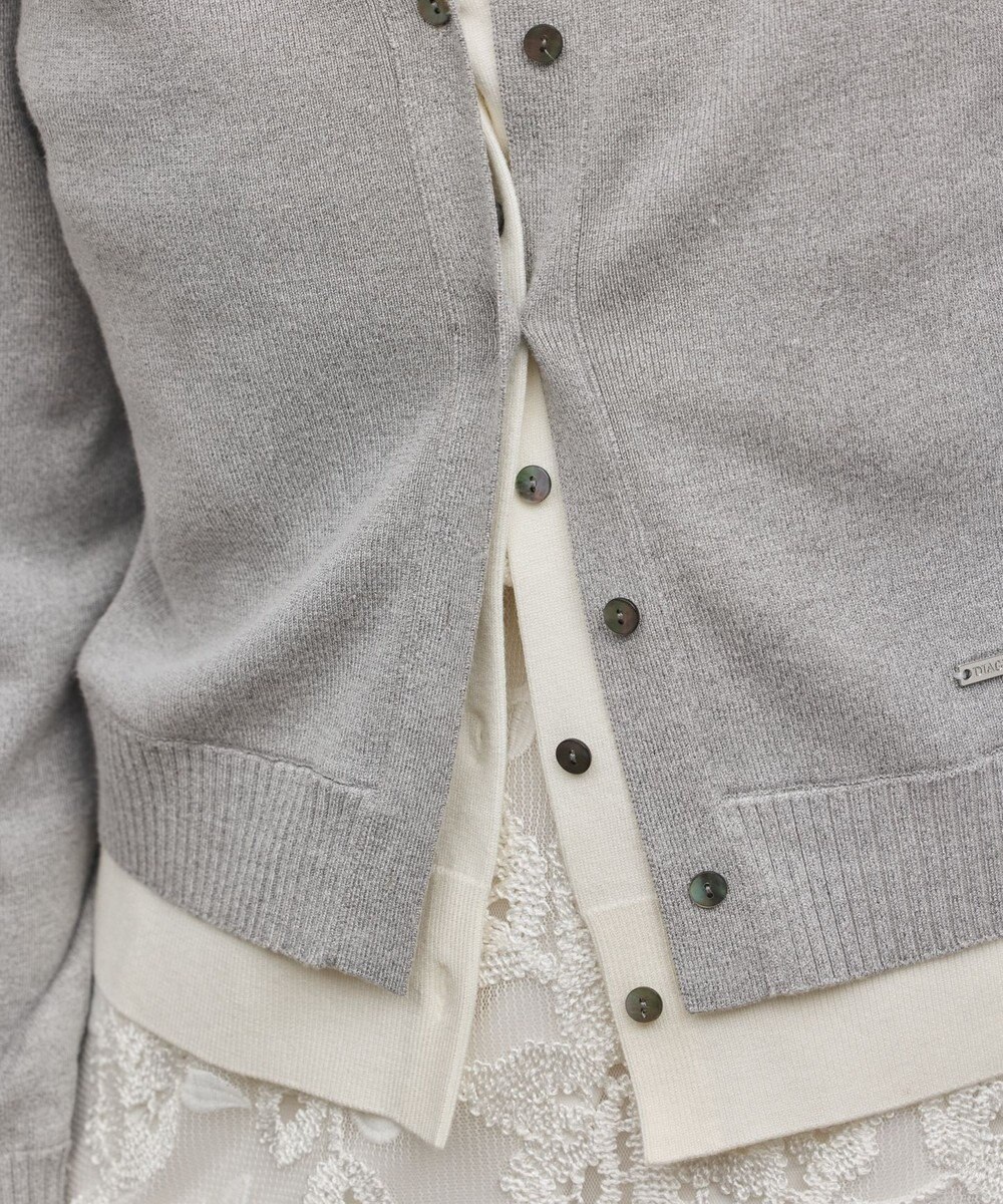 GRACE CONTINENTAL レイヤード風ニットカーディガン 