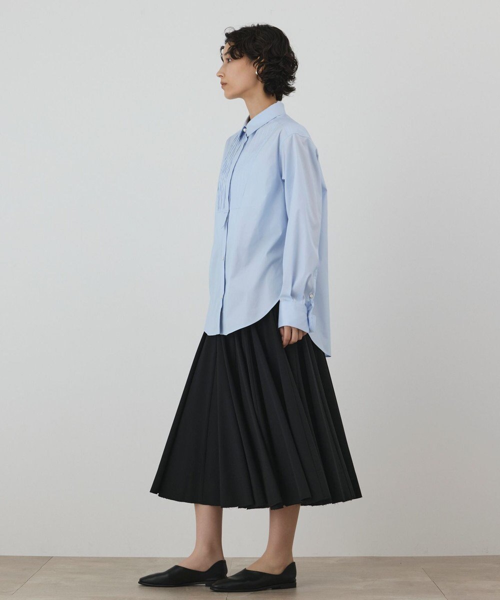 GRACE CONTINENTAL ピンタックドレスシャツ 